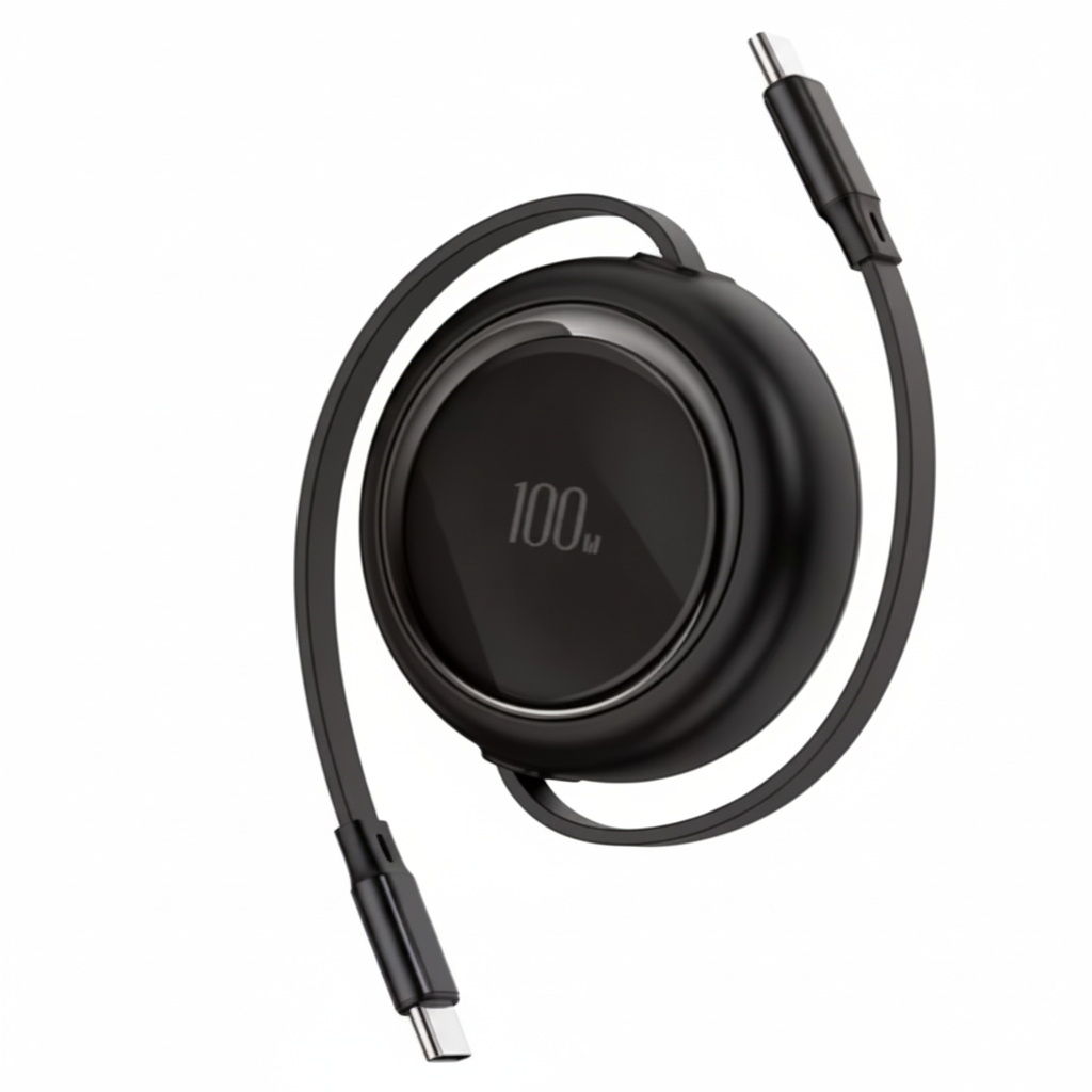 100W Retractable Fast Charging Cable – Dual Type-C