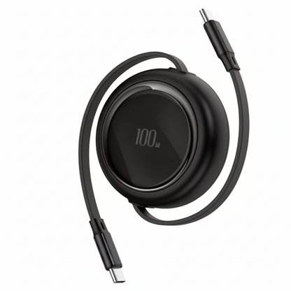 100W Retractable Fast Charging Cable – Dual Type-C