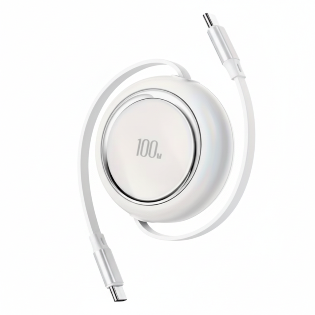 100W Retractable Fast Charging Cable – Dual Type-C